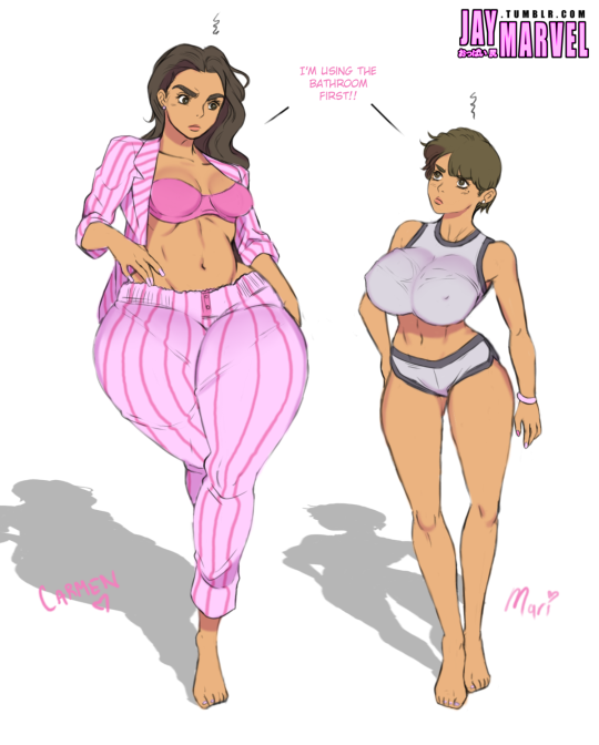 2girls ass_bigger_than_breasts ass_vs_breasts bottom_heavy breasts breasts_bigger_than_ass carmen_and_kelsie carmen_marvello curvy female female_only gigantic_ass huge_ass huge_breasts jay-marvel latina marisol_marvello multiple_girls original original_character siblings sisters thick thick_thighs top_heavy voluptuous wide_hips