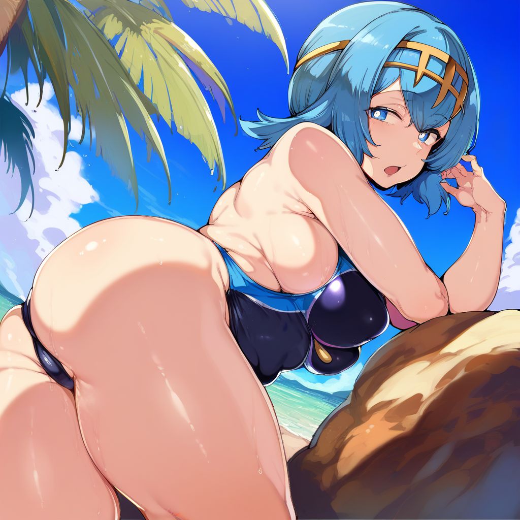 1girls, ai generated, alternate breast size, big breasts, breasts, busty, castle12, curvaceous, curvy, curvy body, curvy female, curvy figure, female, huge breasts, lana (pokemon), large breasts, nipples, pokemon, school swimsuit, sweat, sweating, sweaty, sweaty body, sweaty breasts, swimsuit, thick thighs, thighs