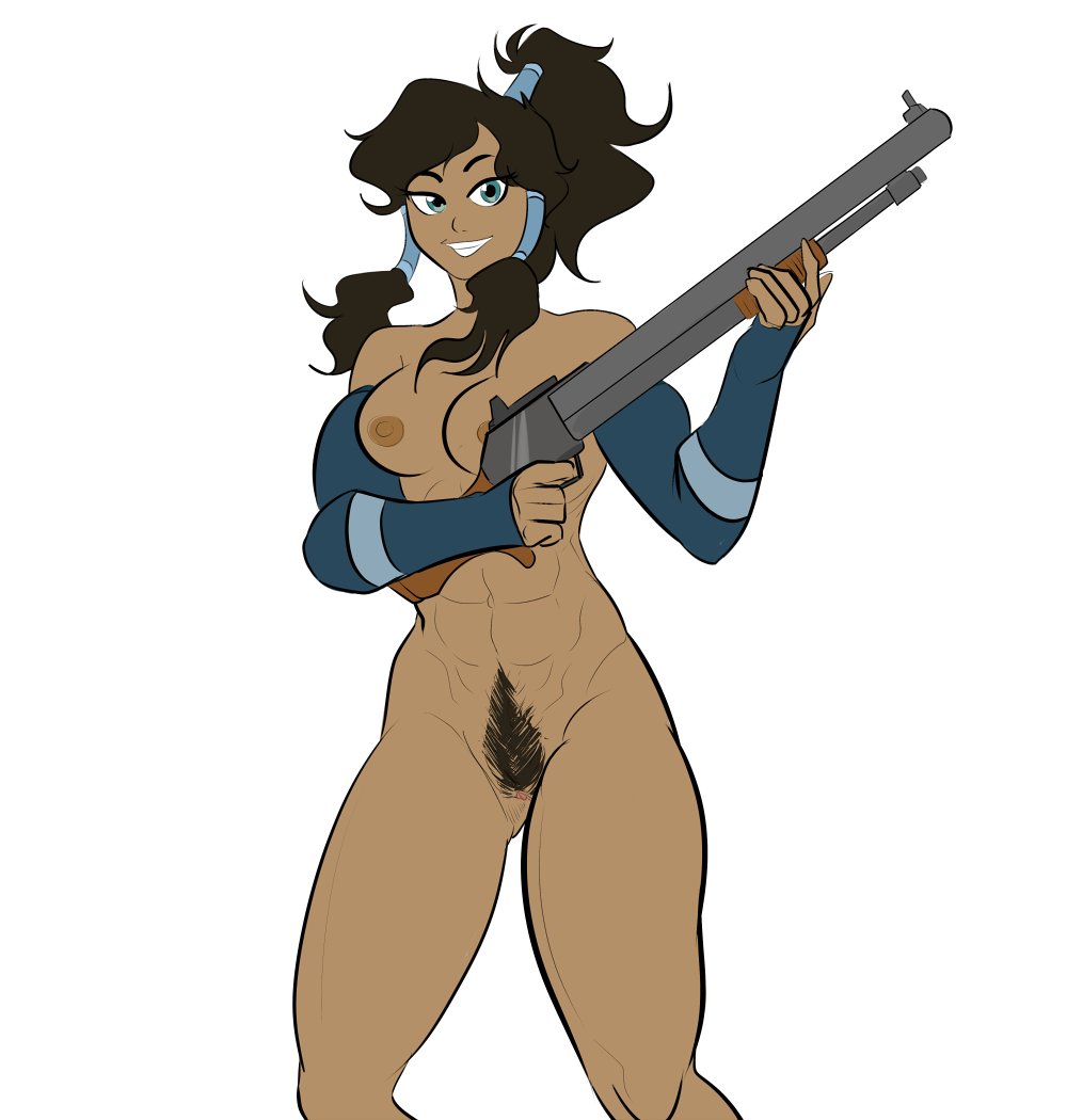 1girls abs avatar_legends avatar_the_last_airbender breasts casual dark_skin female firearm fortnite fortnite:_battle_royale gun human korra nude pubic_hair pussy shotgun the_avatar the_legend_of_korra vlado water_tribe weapon