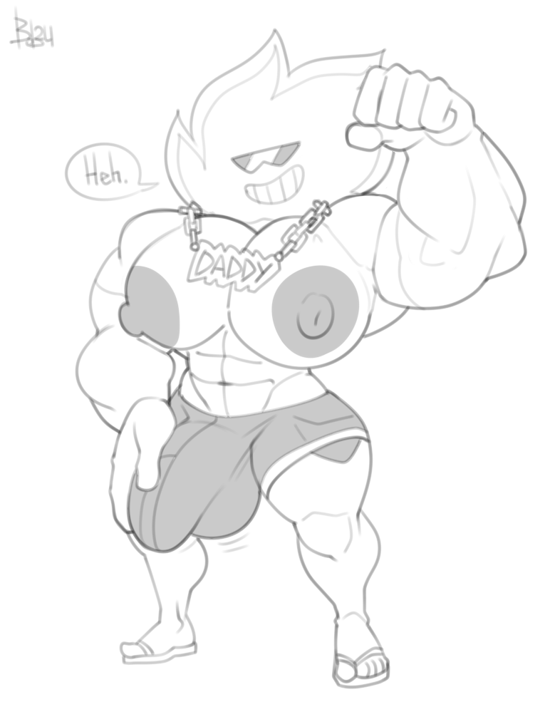 1boy 2024 abs alien alien_humanoid big_bulge big_muscles big_nipples big_pecs bobthetanuki bottomwear bulge cartoon_network clothed clothing detailed_bulge extrasizedbob eyewear footwear gem_(species) gem_fusion genital_outline grin holding_bulge humanoid male male_only muscular muscular_humanoid muscular_male nipples pecs penis_outline penis_under_clothes rule_63 sandals shorts simple_background smile solo steven_universe sunglasses sunstone_(steven_universe) teeth text topless white_background