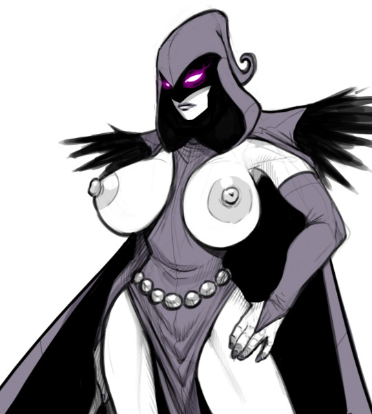 1girls dc dc_comics devil_hs female female_only glowing_eyes large_breasts raven_(dc) shadowed_eyes solo tagme teen_titans