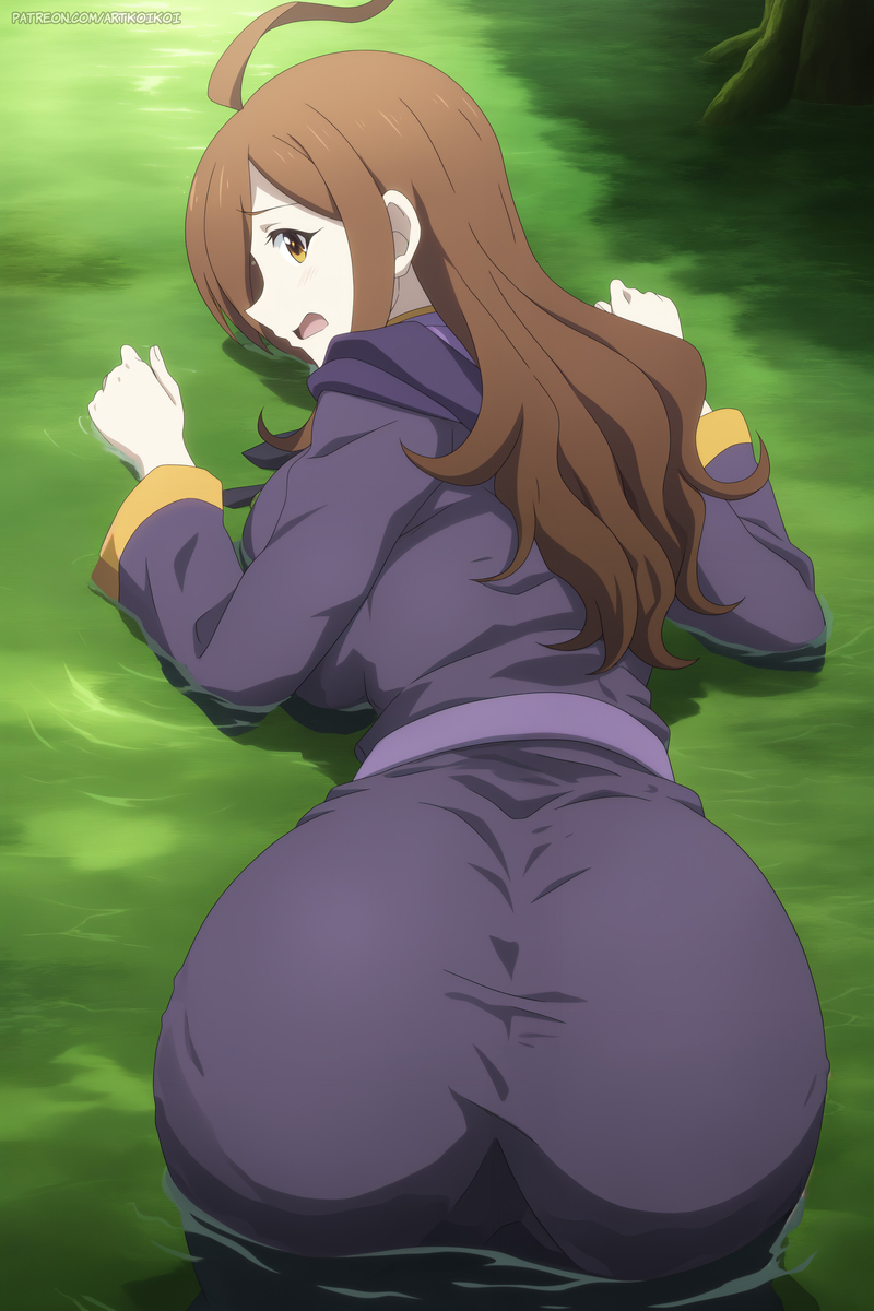 1girls, ai generated, artkoikoi, ass, female, female only, koikoi, kono subarashii sekai ni shukufuku wo!, solo, solo female, tagme, wiz (konosuba)