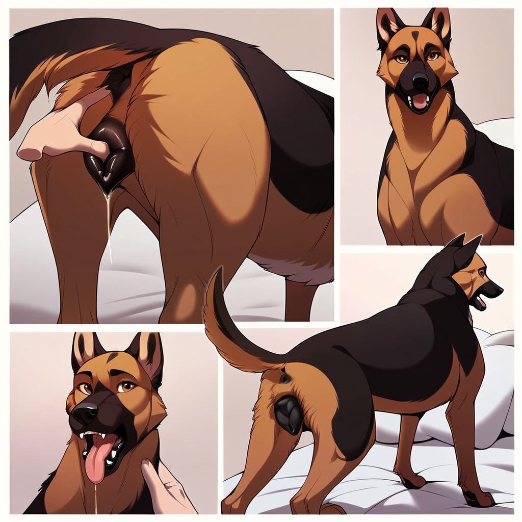 ai_generated animal_genitalia animal_pussy anus canid canine canine_genitalia canine_pussy canis civitai domestic_dog female feral german_shepherd mammal pussy zoophilia