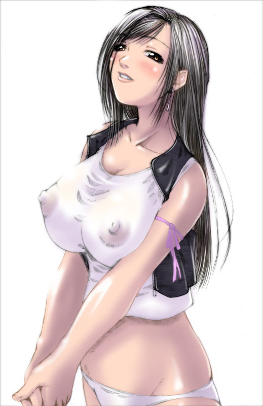 1girls female female_only final_fantasy final_fantasy_vii fumizuki_misoka human solo straight_hair tifa_lockhart