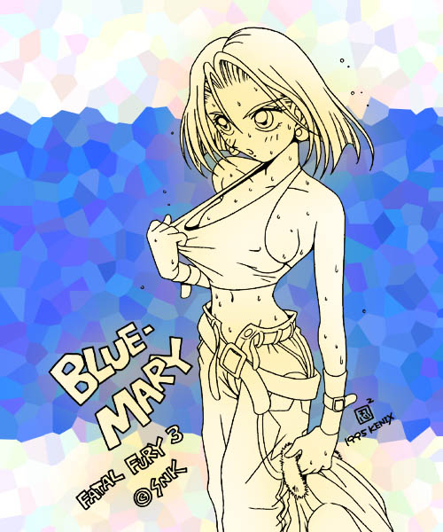 1995 1girls blue_mary female kenix king_of_fighters snk tagme