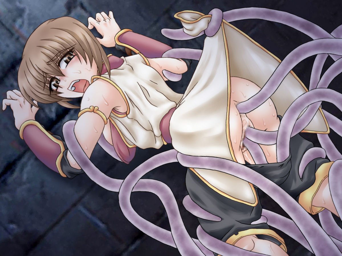 1girls anal ass breasts brown_eyes brown_hair champion champion_(ragnarok_online) clothed_sex clothing defeated defeated_heroine double_penetration double_vaginal female from_behind kougeki ootsuki_wataru open_mouth penetration purple_tentacles pussy ragnarok_online rape restrained short_hair spread_legs tentacle triple_penetration vaginal_penetration