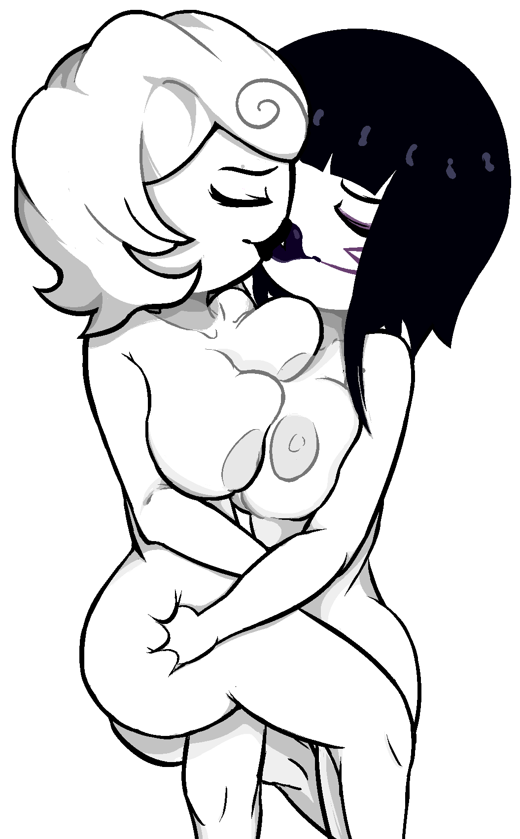 crossover homestuck kissing psycholonials roxy_lalonde tagme verminjunks yuri zhen_(psycholonials)