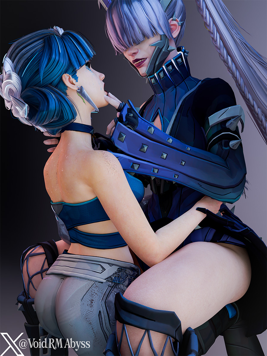 3d, 3d model, 3d render, commissions open, dominant, dominant female, domination, female, hair over eyes, lesbian couple, lesbian focus, lesbian seduction, luna snow, luna snow (marvel rivals), luna snow (shining star), magik (illyana rasputin), magik (marvel rivals), magik (punkchild), magikxluna, marvel, marvel comics, marvel rivals, no sex, patreon artist, render, ship, sitting on lap, sitting on person, snowsword, yuri