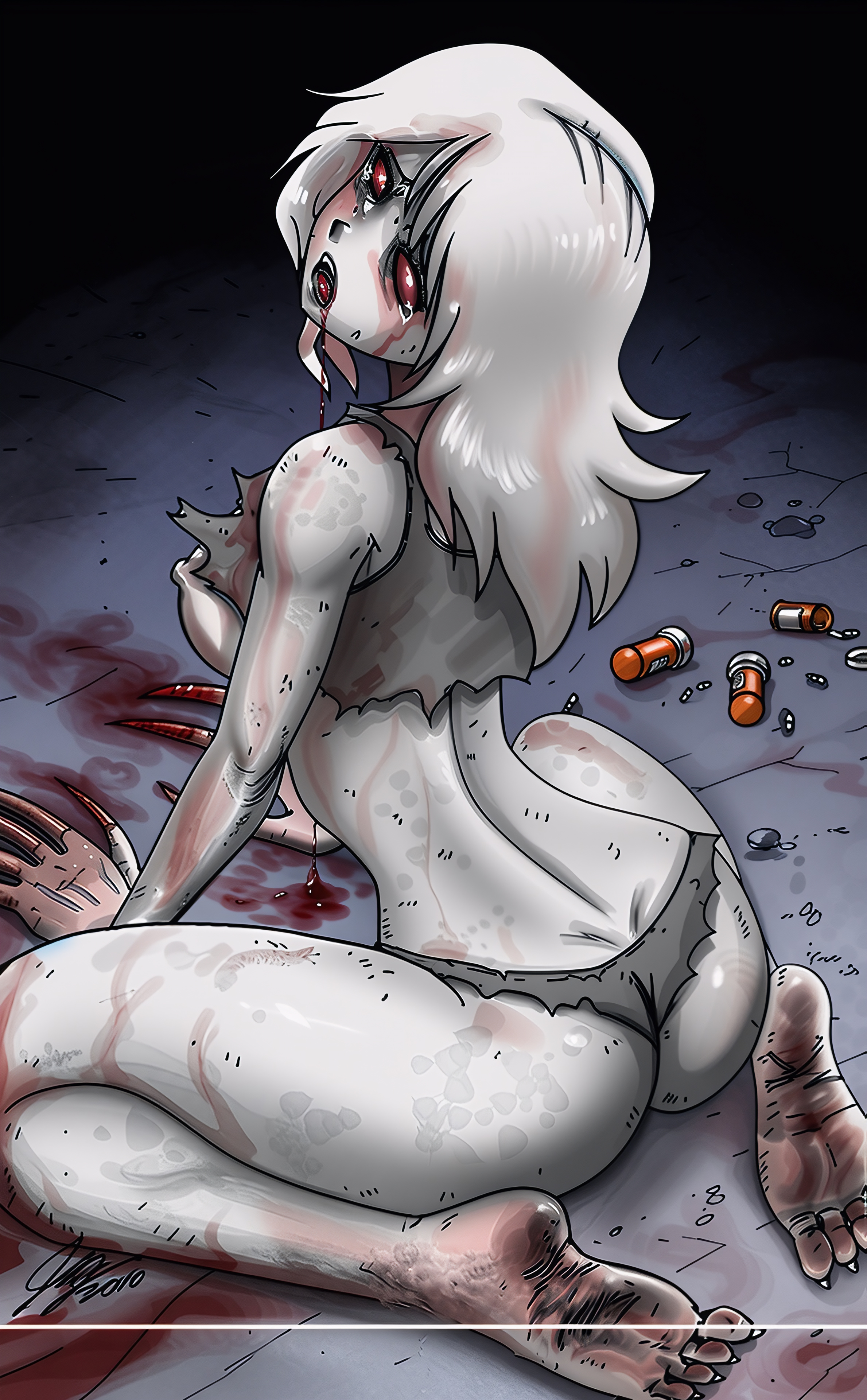 2d, female, left 4 dead, left 4 dead (series), tagme, witch (left 4 dead), zombie girl