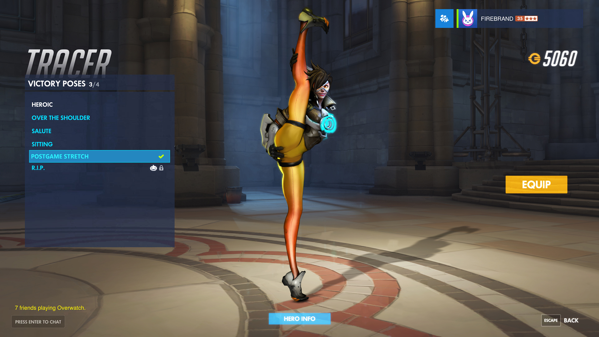 3d, female, leg lift, overwatch, pose, solo, source filmmaker, splits, stretching, the firebrand, tracer, vertical splits