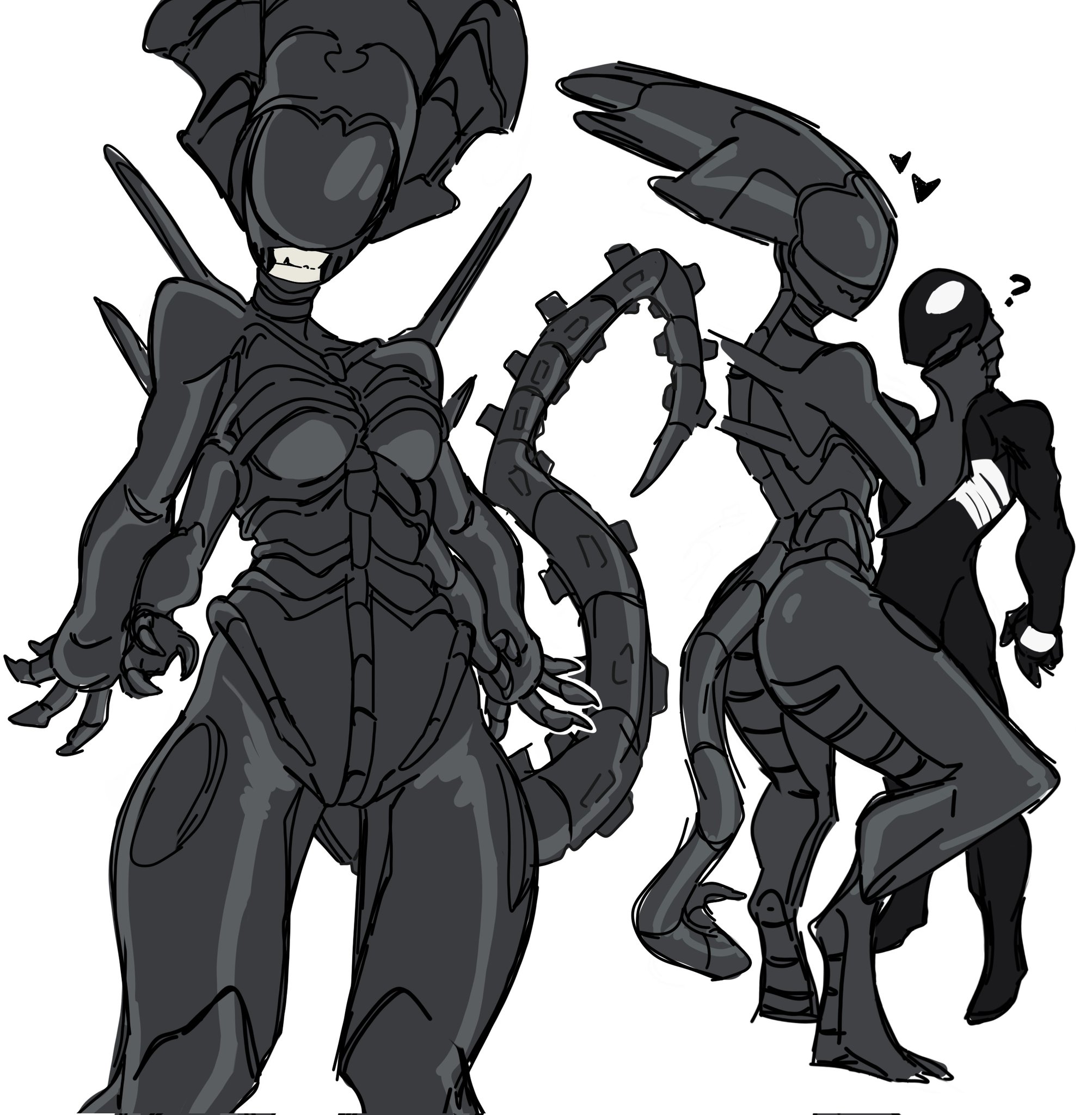 1boy, 1boy1girl, 1girls, 2d, alien, alien (franchise), alien girl, alien humanoid, ass, big ass, big breasts, big thighs, black body, black skin, black-skinned female, breasts, bust, busty, crossover, curvaceous, curvy, curvy figure, dark skin, dark-skinned female, digital media (artwork), exoskeleton, female, female xenomorph, hips, huge ass, huge breasts, huge thighs, humanoid, large ass, large breasts, large thighs, light skin, light-skinned male, male, marvel, marvel comics, mature, mature female, slim waist, spider-man, spider-man (series), straight, t1tans90, thick, thick hips, thick legs, thick thighs, thighs, voluptuous, waist, wide hips, xenomorph, xenomorph queen, xenomorph tail