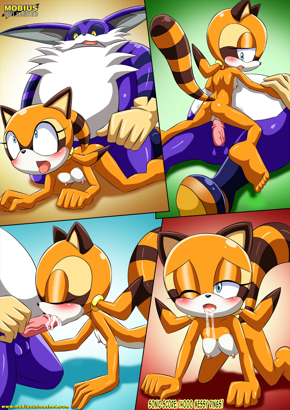 big_the_cat cub furry male marine_the_raccoon mess mobius_unleashed palcomix sex sonic_(series) tagme