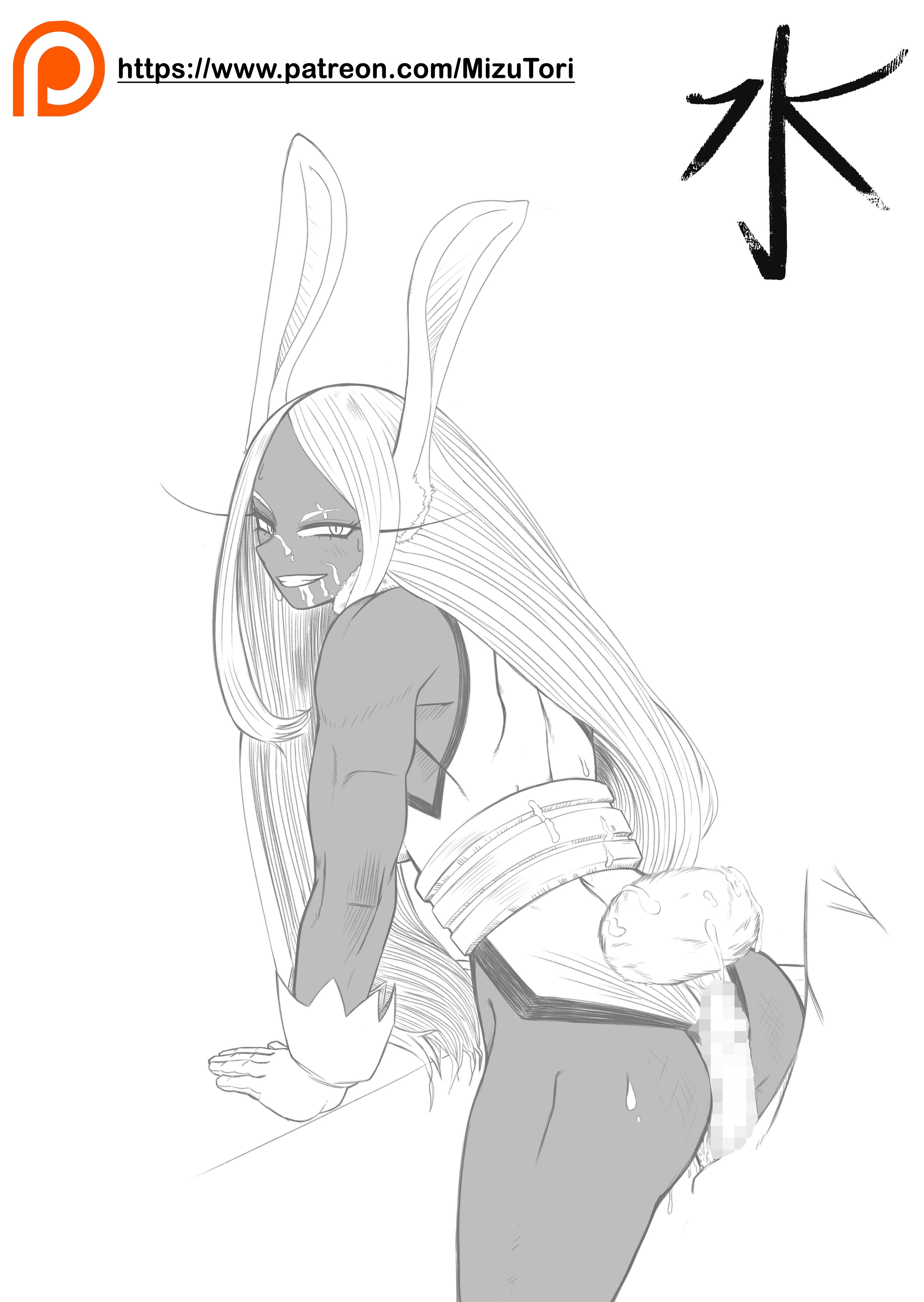 1boy, 1girls, after sex, ass, boku no hero academia, cum, cum drip, cum in mouth, cum in pussy, cum inside, cum on ass, cum on face, doggy style, female, looking back, looking pleasured, male, miruko, mizutori, mizutori (artist), my hero academia, partial male, pussy