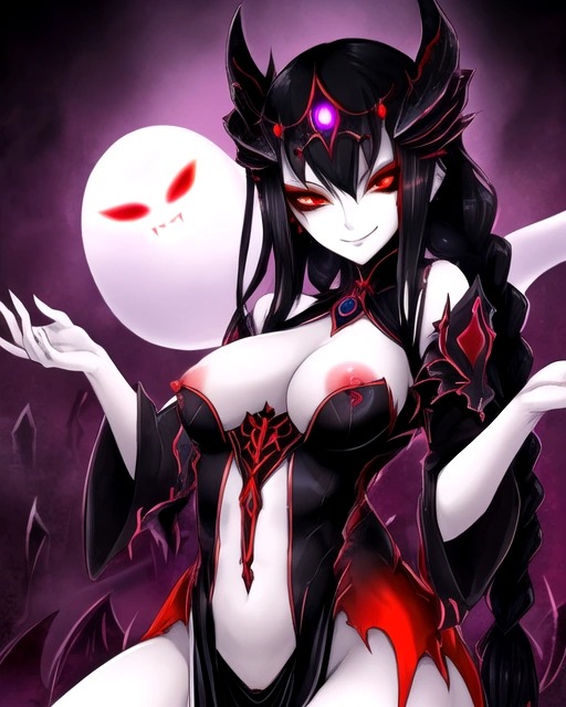 ai_generated ai_hands black_hair ghost_girl ghostly goth goth_girl gothic gothic_girl original_character