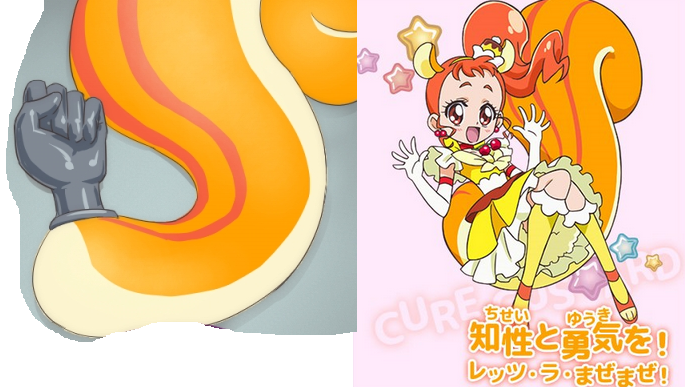 buttplug buttplug_tail clothing dress female muramura_hito precure pretty_cure solo tail translation_request