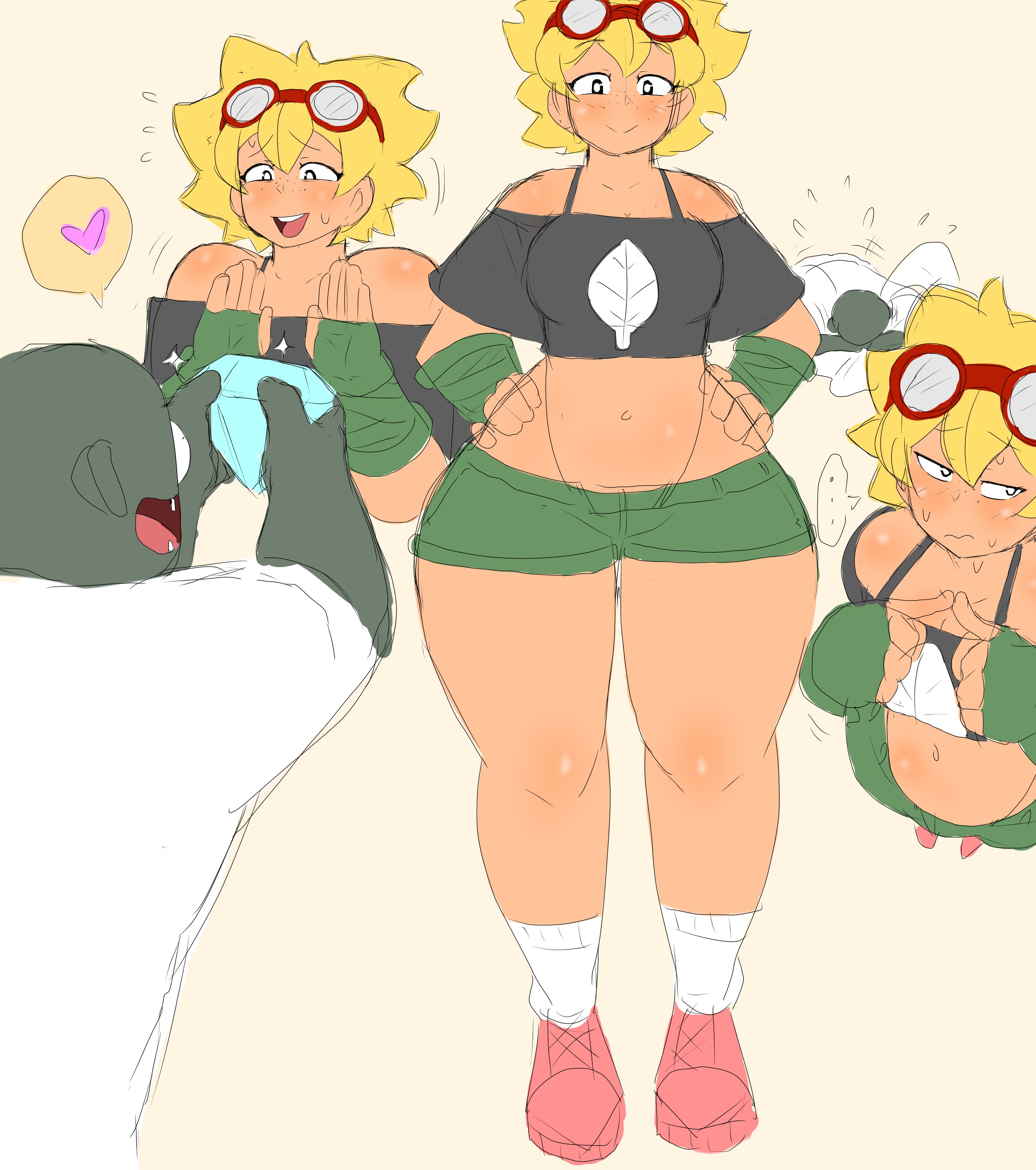1girls, anthro, anthrofied, ass, breasts, curvy, electronic arts, female, flora fauna, kreme cat, plant, plant girl, plant humanoid, plantie, plants vs zombies, plants vs. zombies, popcap, popcap games, pussy, shorts, solar flare (pvz), sunflower (pvz), undead, vagina, zombie, zombie (pvz)