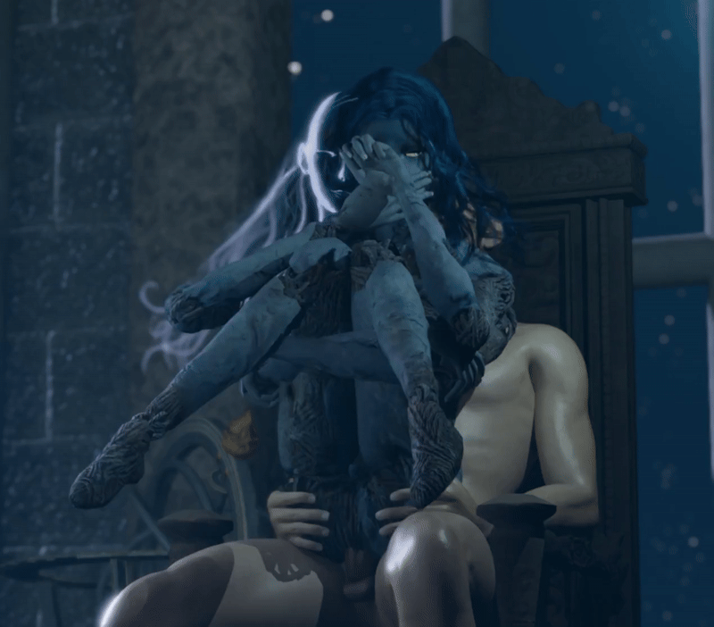 1boy 1boy1girl 1girls 4_arms arms_around_legs chair_sex completely_nude_male doll female intercourse male naked penetration ranni_the_witch reverse_suspended_congress sex sex_from_behind shizu_miro tarnished