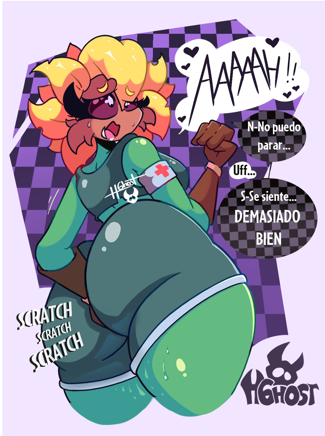 1girls, anal, anthro, anthrofied, ass, big ass, breasts, butt digging, cave girl, digging, digging up in they ass, female, fisting, flora fauna, hand in ass, hghost, looking pleasured, plant, plant girl, plant humanoid, plantie, plants vs zombies, plants vs. zombies, popcap games, primal sunflower (pvz), primitive, pussy, scratching, scratching butt, sunflower (pvz), text, text bubble, text in spanish