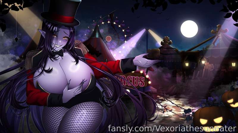 fansly, fishnets, ringmaster, sexy, tagme, vexoria the sun eater, virtual youtuber