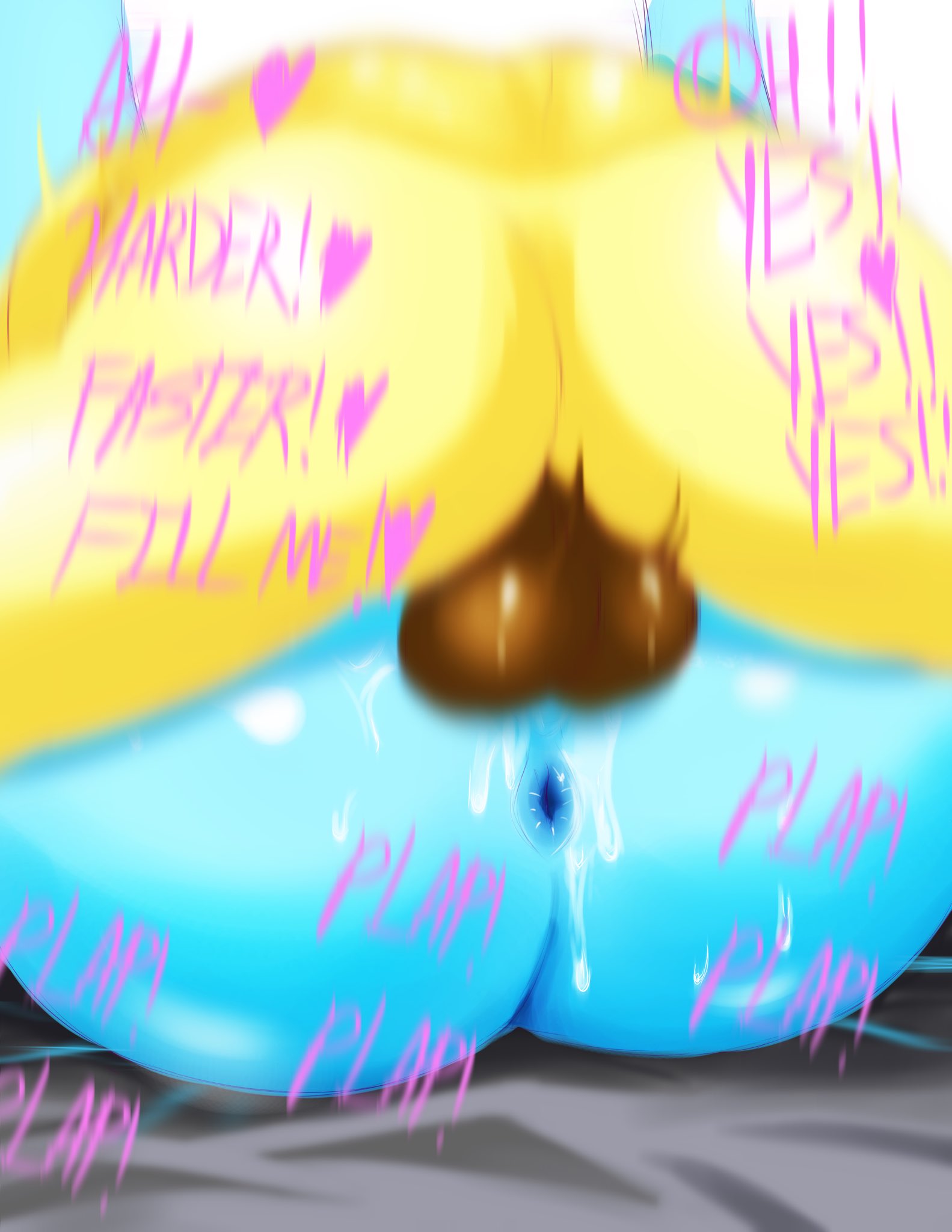 1futa, blue diamond (steven universe), blue eyes, blue hair, blue skin, english text, futanari, infamoustekazu, intersex, sex, steven universe, yellow body, yellow diamond (steven universe)