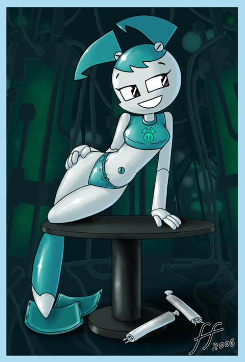14-bis 1female 1girl 1girls 2006 2d 2d_(artwork) 2d_artwork arm_support artist_name belly belly_button black_eyes blue_panties blue_shirt blue_underwear digital_drawing_(artwork) digital_media_(artwork) digital_painting_(artwork) eyelashes female female_focus female_only fernando_faria hand_on_hip hand_on_own_hip humanoid jenny_wakeman my_life_as_a_teenage_robot navel nickelodeon panties robot robot_girl robot_humanoid short_twintails sitting_on_table skirt_removed smile smiling smiling_at_viewer smooth_skin solo solo_female solo_focus table teeth thighs twintails underwear xj-9