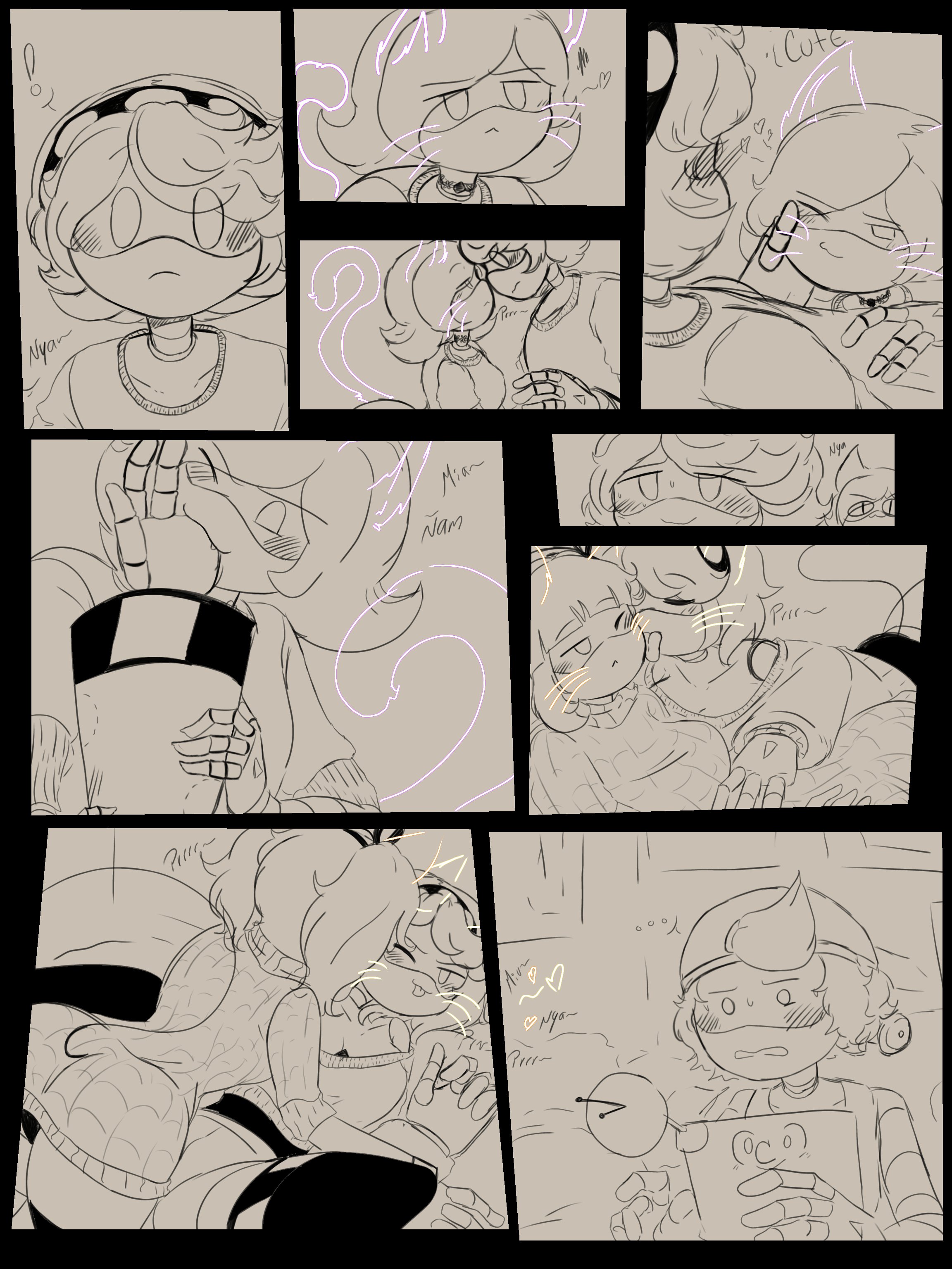 comic, dailenariek, disassembly drone, female, glitch productions, j (murder drones), lesbian sex, licking, murder drones, n (murder drones), robot, robot boy, robot girl, robot humanoid, thad (murder drones), uzi (murder drones), v (murder drones), watching, worker drone