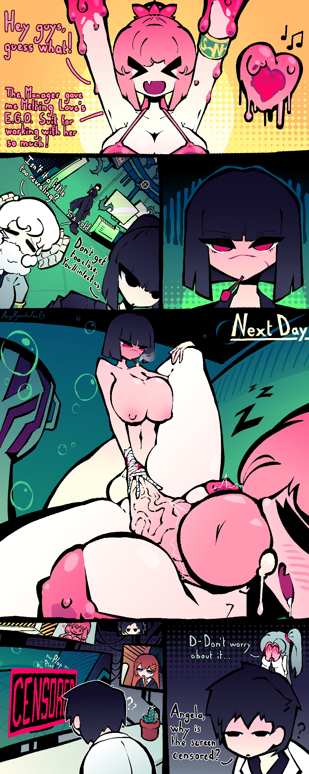 1futa 6_panel_comic ? albino angela_(lobotomy_corporation) avgryoshufan ayin_(lobotomy_corporation) big_ass big_breasts bikini bikini_armor bikini_top black_hair blush bob_cut breasts camera cigarette_in_mouth comic drooling dubious_consent employee_(lobotomy_corporation) female femsub futa_on_female futadom futanari heavy_blush held_up huge_breasts huge_cock imminent_rape imminent_sex impossible_fit intersex limbus_company melting_love oc pale-skinned_female pale_skin pink_hair plap project_moon raped raped_by_futa red_eyes rubbing_penis_on_pussy rubbing_pussy ryoshu_(limbus_company) ryoshu_(project_moon) ryoshu_fan_(avgryoshufan) self_insert self_upload sleep_rape sleep_sex sleeping sleeping_nude slime slime_girl smoking thick_thighs throbbing_penis tied_hair veiny_penis