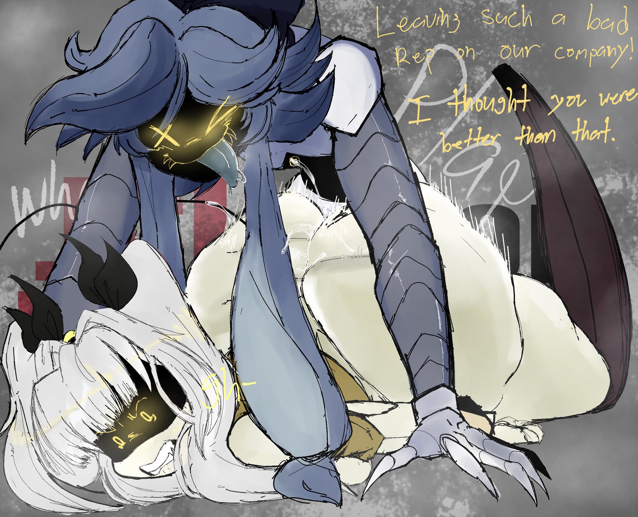 1futa, 1girls, after oral, arms crossed, ass, big ass, big breasts, big butt, breasts, cock in ass, cyn (murder drones), fainted, female, foreskin, futa on female, futanari, humping, intersex, j (murder drones), legs up, murder drones, penis, penis in ass, plap, ponytail female, ponytails, pounding, rape, smile, teeth clenched, text, tounge, tounge out, u nkno3ngrounds, uncircumcised