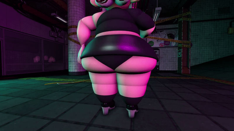agent_8_(splatoon) animated animated black_topwear body_expansion expansion inflation inflation_fetish nintendo octoling octoling_girl sfm splatoon splatoon_(series) white_skin