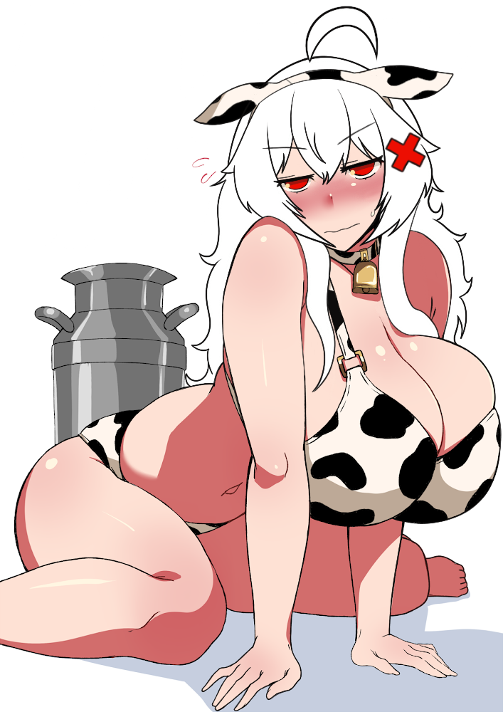 1girls ahoge armwear belly belly_button big_breasts bikini busty busty_female cojonudo collar cow_bell cow_bell_collar cow_ears cow_girl cow_print cow_print_bikini cow_tail cowbell embarrassed embarrassed_female eris_cow erispheria erispheria_cow feet female female_only goddess hair_ornament hispanic_virtual_youtuber lo_que_darkraimola_se_perdio_por_huevon long_hair milk_bottle milk_tank red_eyes thick_ass thick_legs thick_thighs twitch vaca_cojonuda virtual_youtuber voluptuous voluptuous_female vtuber white_hair youtube youtube_hispanic