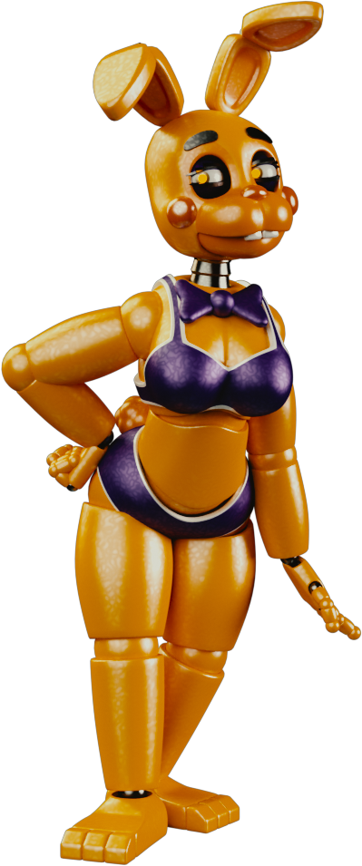 animatronic animatronic_female anthropomorphic bra buckteeth bunnie bunnie_(five_nights_to_remember) bunny_ears bunny_girl clothed fangame_character female female five_nights_at_freddy's full_body hand_on_hip looking_at_viewer metallic_skin orange_eyes orange_skin panties plastic purple_bowtie purple_bra purple_panties rabbit rabbit_ears robot_girl shiny_skin solo