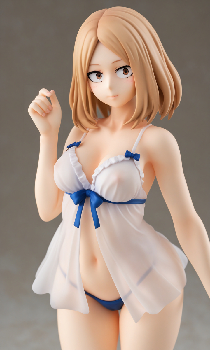 1girls ai_generated camie_utsushimi curvy curvy_female figure figurine half-dressed lingerie looking_at_viewer my_hero_academia negligee nipple_bulge nipples_visible_through_clothing panties ribbon solo solo_female transparent_clothing underwear xorex