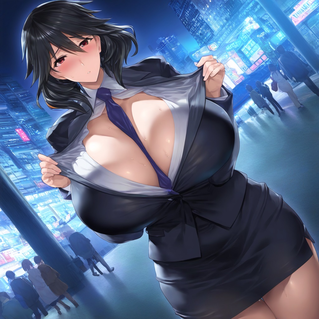 1girls ai_generated big_breasts black_hair blush chifuyu_orimura enormous_breasts female female_focus female_only huge_breasts infinite_stratos large_breasts looking_at_viewer looking_pleasured mature_female milf office_lady orimura_chifuyu showing_breasts thick_thighs