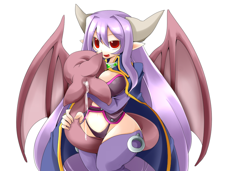 alma_elma between_legs black_panties blue_cloak bmp-to-png_conversion breasts bridal_gauntlets cleavage cloak cum_on_tail demon_girl demon_horns demon_wings female frfr game_cg grey_horns hair_between_eyes highleg highleg_panties holding_own_tail horns large_breasts long_hair looking_at_viewer mon-musu_quest! monster_girl monster_girl_quest navel non-web_source open_mouth panties pointy_ears prehensile_tail purple_bridal_gauntlets purple_hair purple_thighhighs red_eyes simple_background smile solo standing succubus succubus_queen tail tail_between_breasts tail_between_legs tattoo thighhighs transparent_background underwear very_long_hair wings