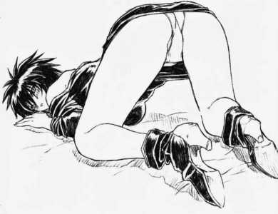 1990s 1999 1girls 20th_century ass black_hair breasts female melfina mogudan outlaw_star short_hair tagme