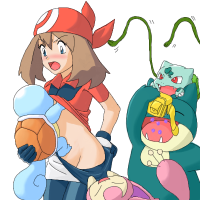 bulbasaur female generation_1_pokemon generation_3_pokemon generation_4_pokemon human imminent_rape interspecies may_(pokemon) munchlax nintendo pokémon_(species) pokemon pokemon_(anime) pokemon_(species) pokemon_rse pokephilia skitty squirtle straight_hair