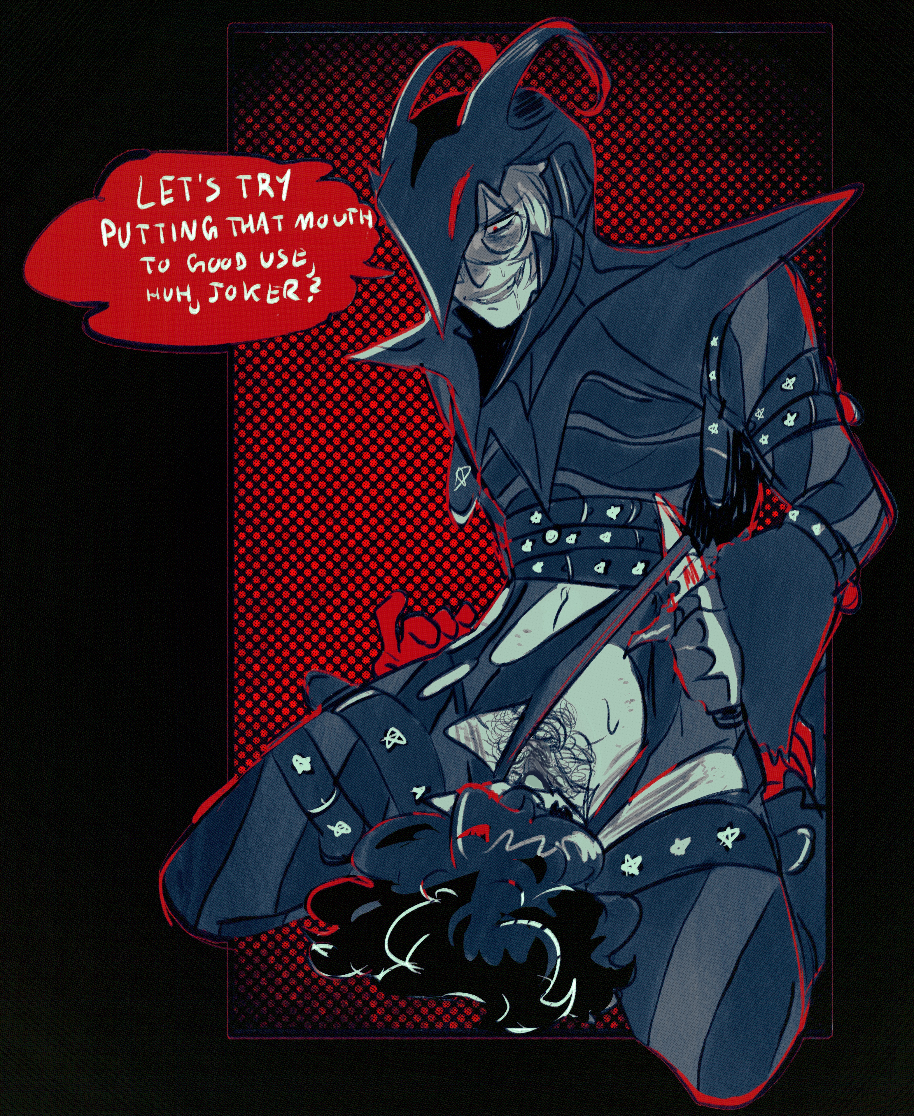 akira kurusu, clothing damage, cunnilingus, cuntboy, eating pussy, facesitting, goro akechi, intersex, joker (persona), liveleaksakc, looking down at partner, persona, persona 5, persona 5 royal, phantom thief suit, pussy, ren amamiya, self harm scars, transmasc
