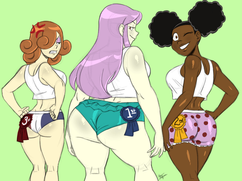 aeolus06, ass, ass envy, ass focus, award ribbon, ayane shiun, bbw, big ass, big butt, chubby, chubby female, emezie okorafor, fat ass, female, huge ass, juliet goose gusman, mandy madison [mouse], overweight, overweight female, pajamas, panties, porkchop 'n flatscreen, tagme