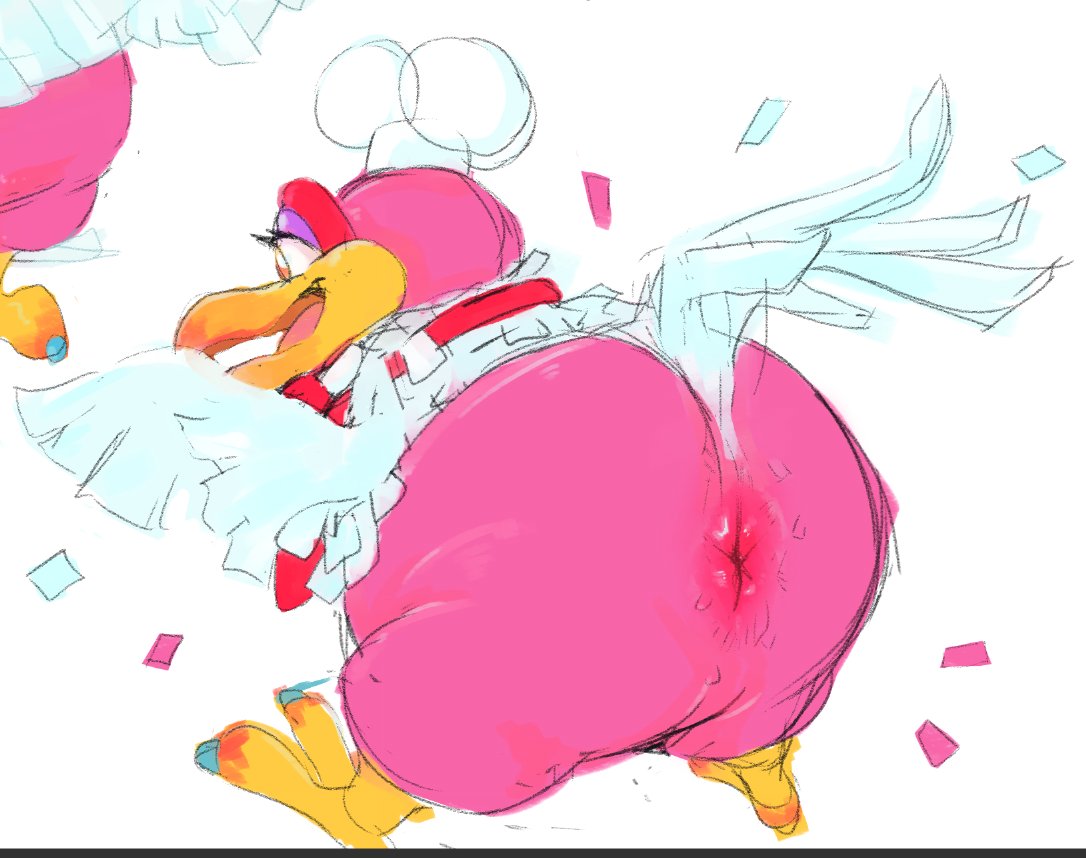 anus avian bird bobbibum cookatiel feathers female feral mario_(series) nintendo pink_feathers super_mario_odyssey