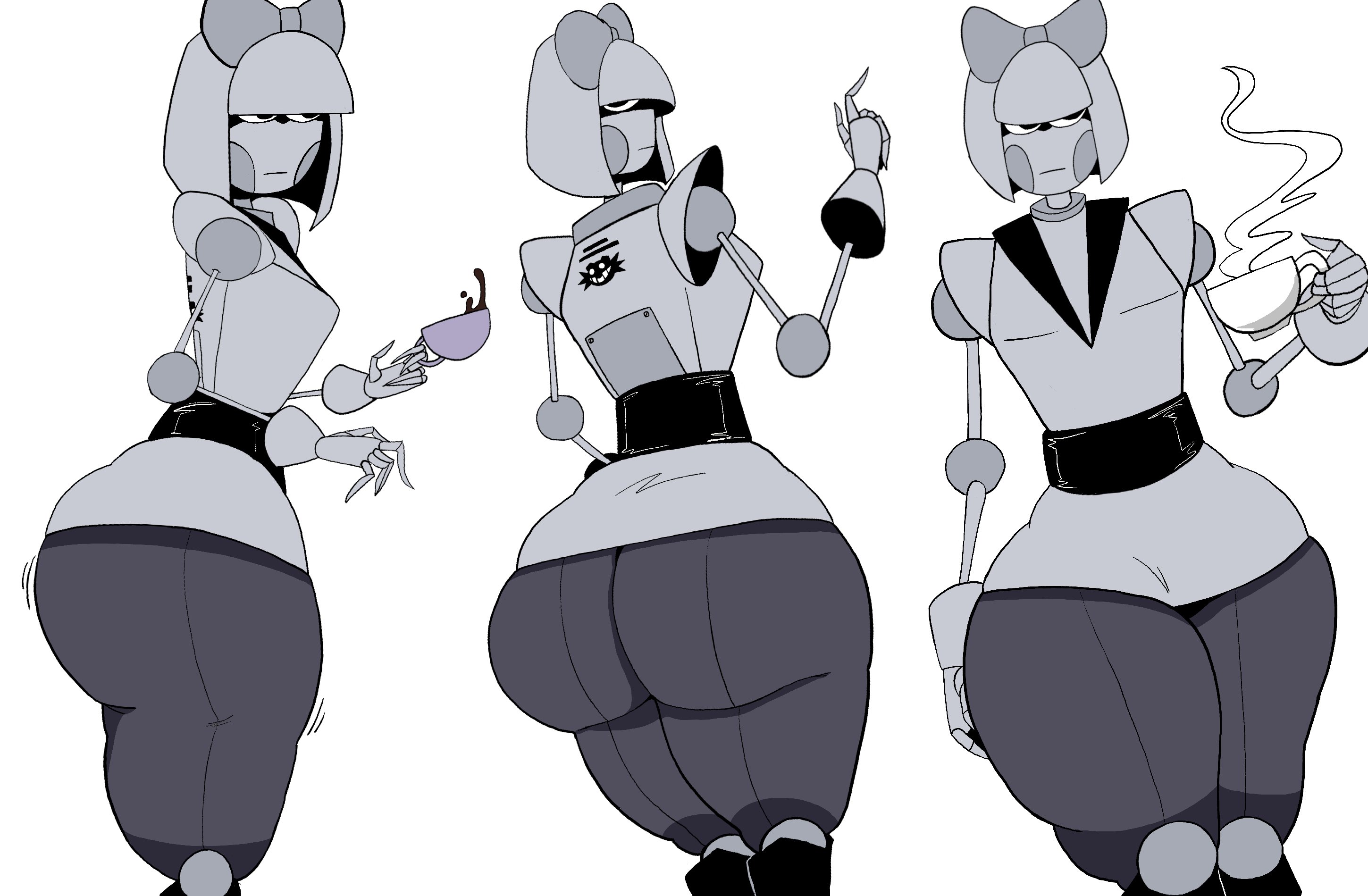 ass, female, huge ass, huge thighs, receptionik, receptionist, robot, robot girl, robot humanoid, sonic (series), sonic the comic, thick thighs, wboybuckwheat (artist), wide hips