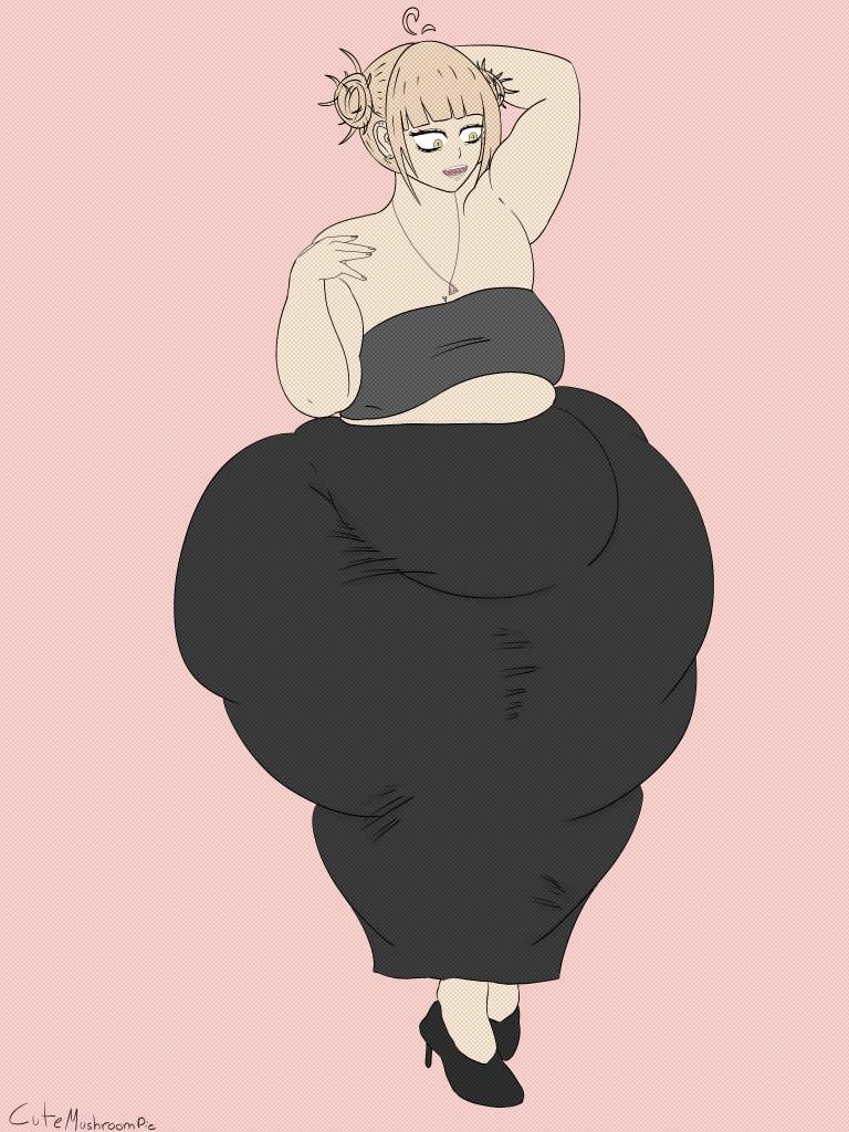 1girls, bottom heavy, cutemushroompie, female, female only, gigantic hips, himiko toga, huge belly, huge hips, human, my hero academia, overweight, overweight female, solo, solo female, standing, tight clothing, weight gain, wide hips