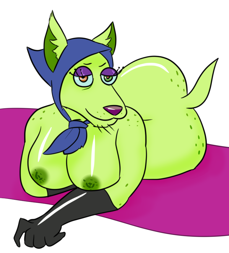 anthro bedroom_eyes breasts canine cartoon_network chihuahua courage_the_cowardly_dog female_only furry furry_only nipples no_humans shirley_the_medium tagme