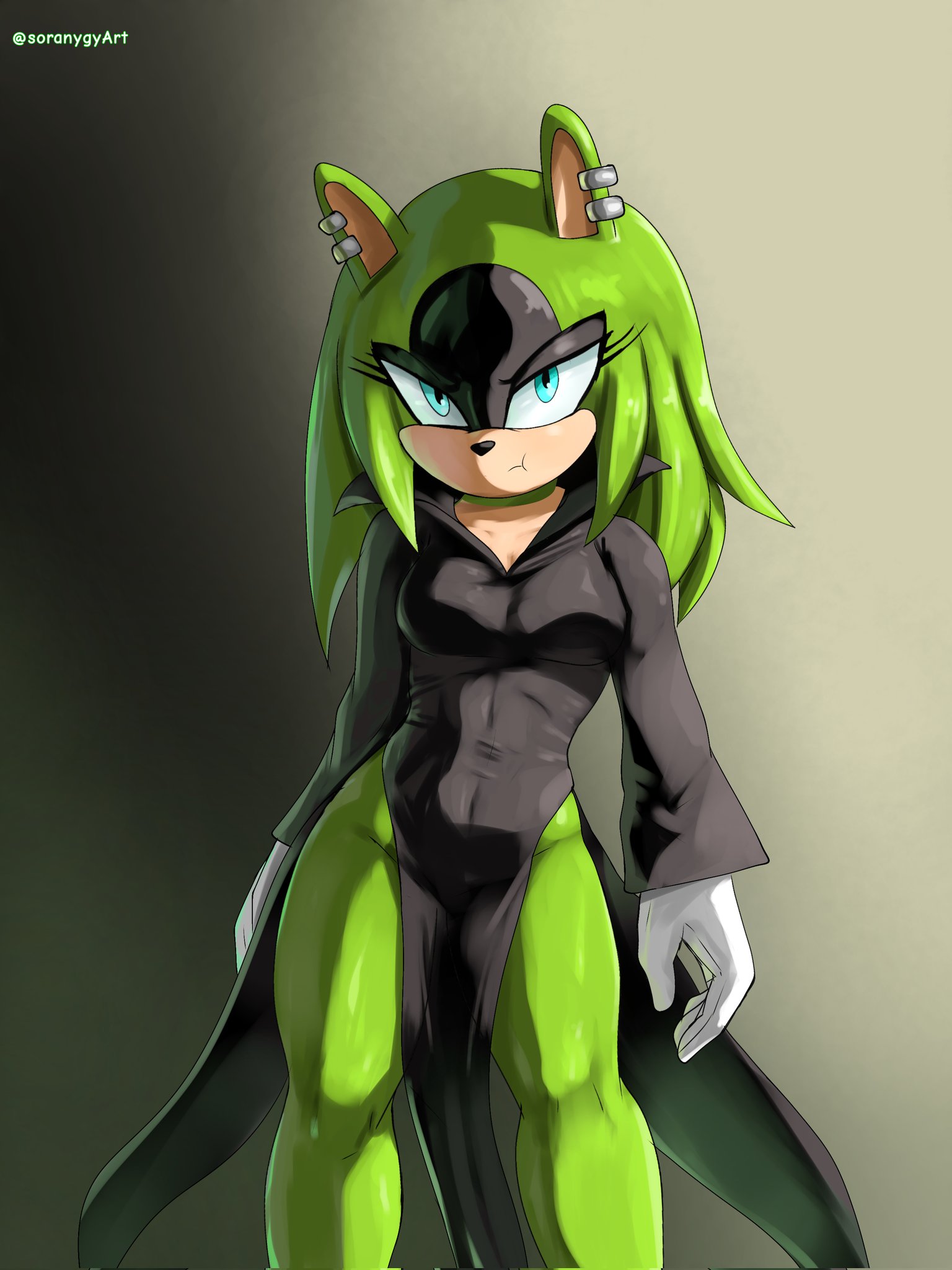 cute, female, one-punch man, sonic (series), soranygy, surge the tenrec, tatsumaki (cosplay), voluptuous