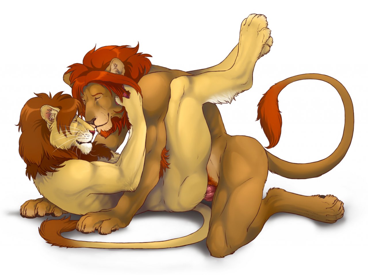 anal anthro feline lion male mammal penis rayndancer sex yaoi