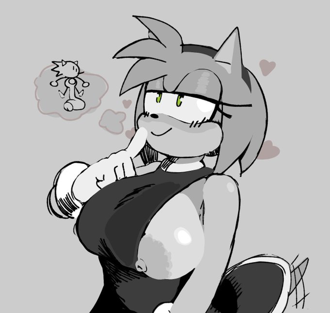 2025, amy rose, anthro, areola, areola slip, areolae, big breasts, big nipples, big penis, furry, furry female, furry male, huge breasts, huge cock, huge nipples, large areolae, large breasts, large penis, male, penis, sonic (series), sonic the hedgehog, sonic the hedgehog (series), tail wagging, theonehornedimp, thinking of someone else, twitter link