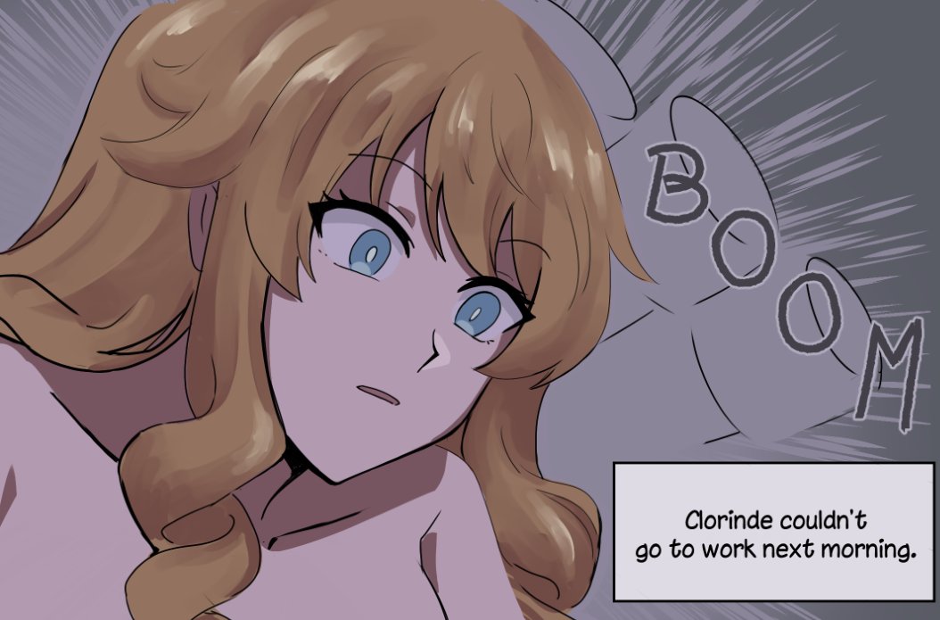 blonde hair, clorinde (genshin impact), english text, female, genshin impact, navia (genshin impact), nude, nude female, onomatopoeia, shocked, shocked expression, yuri