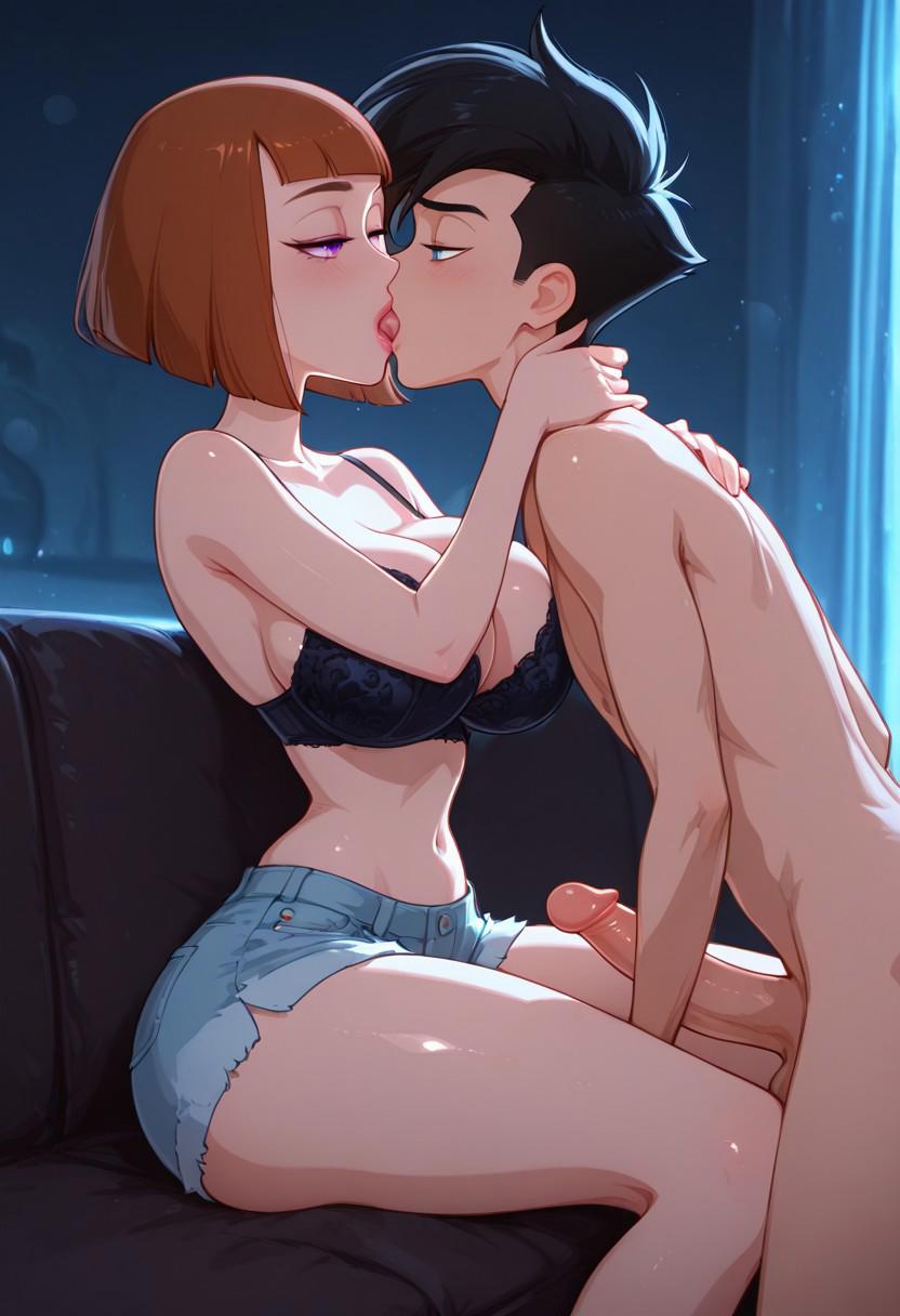 ai generated, ass, big ass, big breasts, big penis, breasts, clothed female nude male, danny fenton, danny phantom, female, incest, madeline fenton, making out, male, mother and son, onlyfams, penis