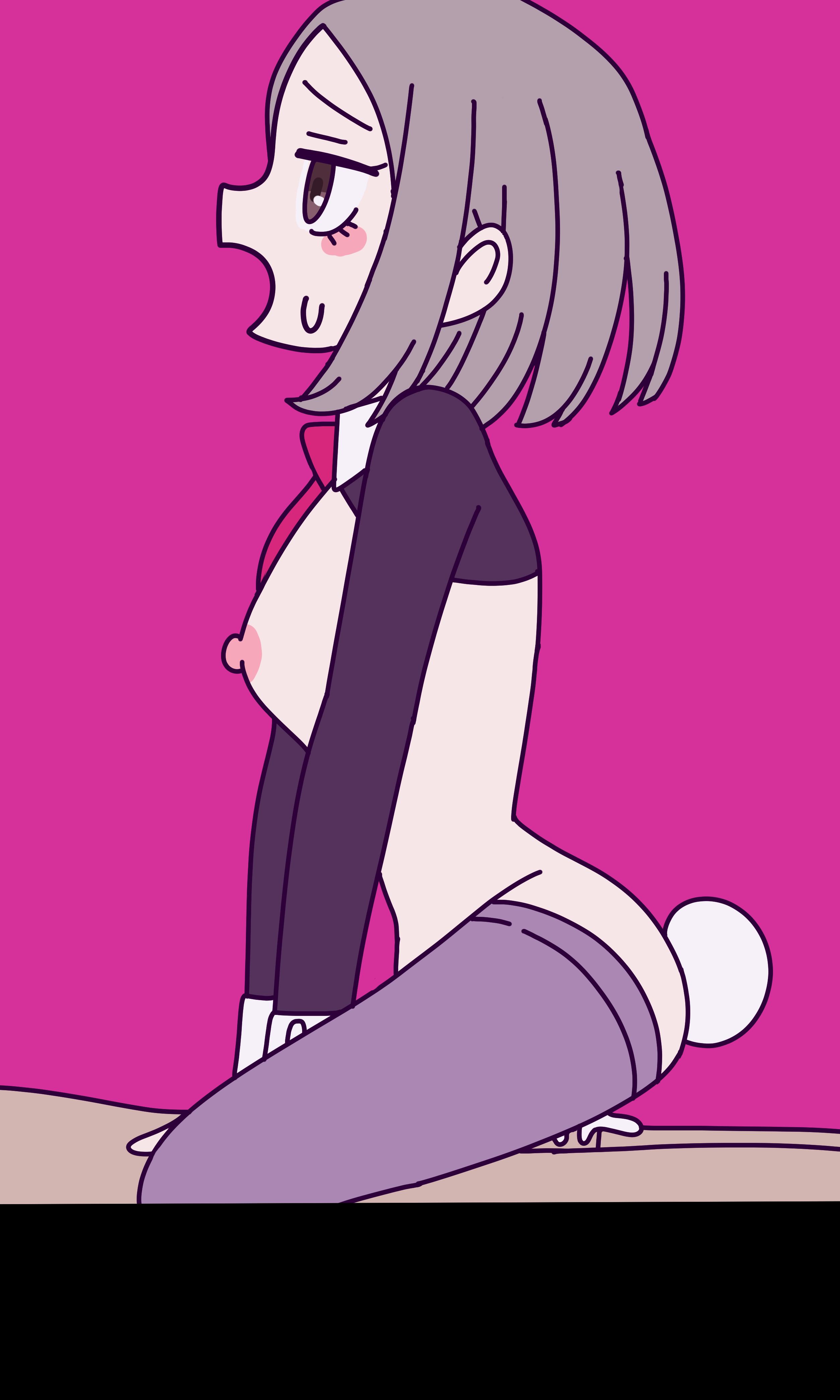 1girls, accurate art style, breasts, bunny ears, bunny tail, bunnysuit, cowgirl position, cum, cum inside, female, female focus, kimi no koto ga dai dai dai dai daisuki na 100-nin no kanojo, light skin, medium breasts, meido mai, open mouth, parody, pink nipples, rabbit hole (vocaloid), shashadog18, short hair, side view, vocaloid