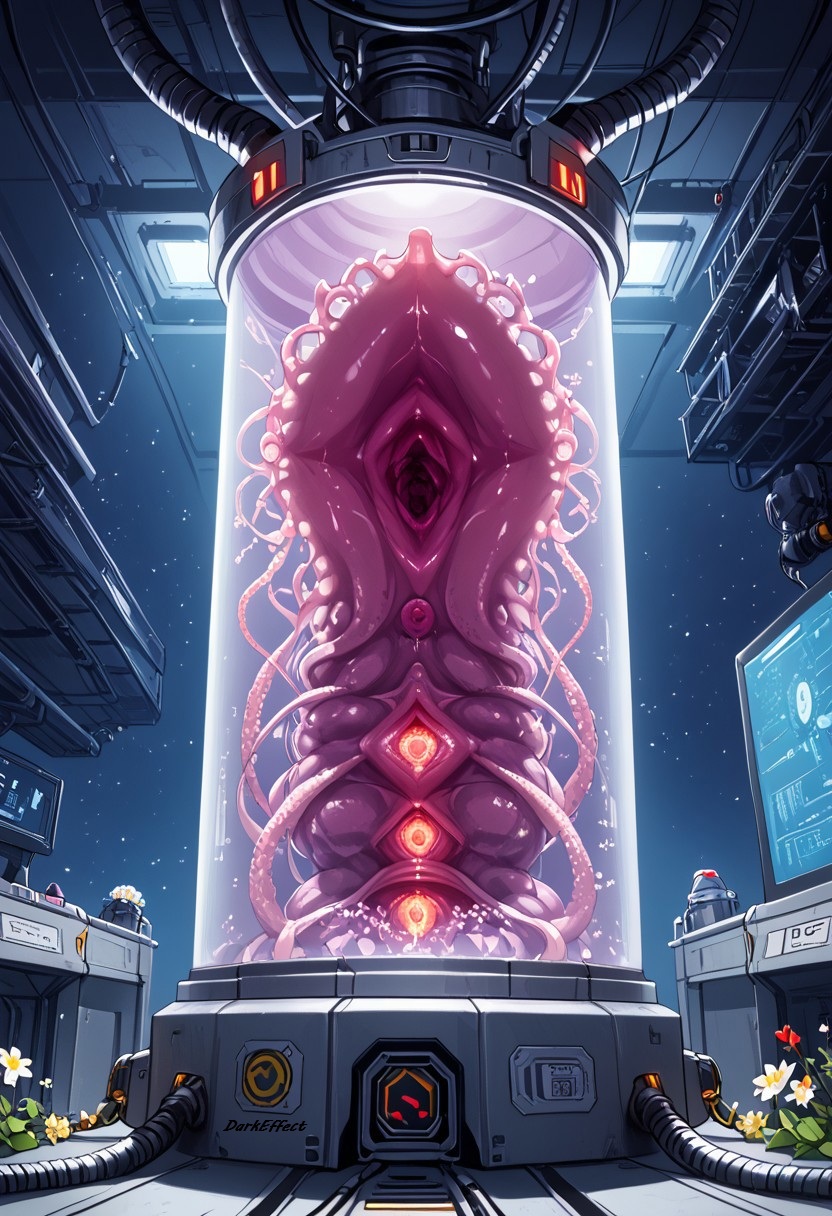 ai_generated creature darkeffect female monster nightmare_fuel pussy solo solo_focus stasis_tank unknown_species unusual_anatomy unusual_genitalia unusual_pussy