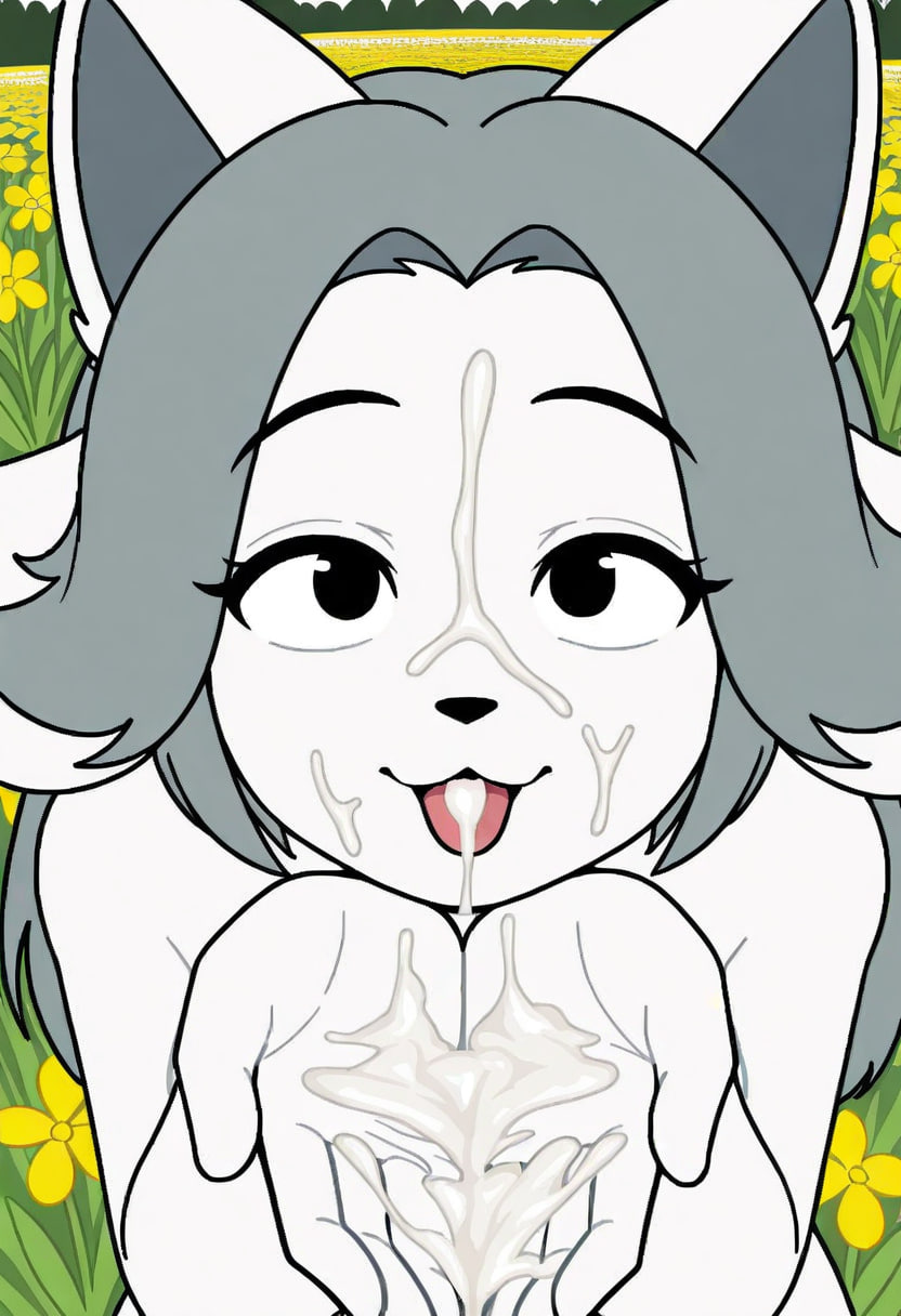 ai_generated cum field foxparadox furry temmie temmie_(undertale) undertale undertale_(series)